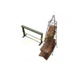 Wire Basket Rack and Rolling Paper Stand