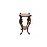 Wooden Pedestal Accent Table