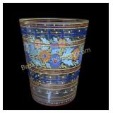 Hand Painted Enamel Glass Vessel