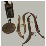 Wooden Pulley, Flip Stool, Horse Hames