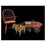 Miniature Windsor And Horse Drawn Pull Toy