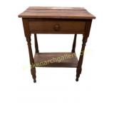 Wooden Side Table With Turned Legs