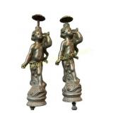 Pair Figural Fountain Elements
