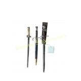 Three Bayonets with Scabbards