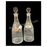 Pair Georgian Style Glass Decanters