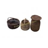 Three Woven Baskets