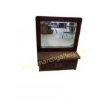Wood Mirror With Storage Compartment