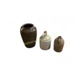 Three Ceramic and Stoneware Jugs
