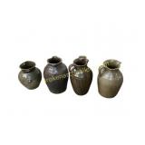 Four Glazed Ceramic Pitchers