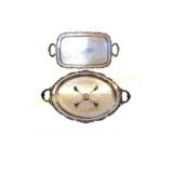 Two Silver-Plated Serving Trays