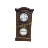 Wooden Case Clock with Calendar Dial