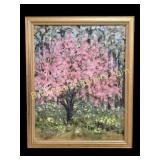 Pink Tree in Landscape, Betty Jo Carruthers
