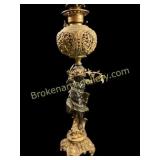 Victorian Figural Oil Lamp