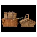 3 Vintage Picnic Bakets