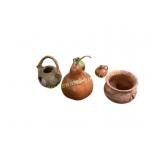 Decorative Ceramic and Gourd Vessels