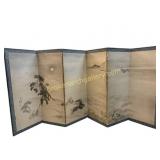 Japanese Painted Folding Room Screen