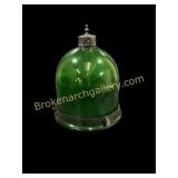 Green Glass Bell Jar Cloche