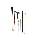 Nine Canes and Walking Sticks