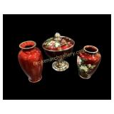 Japanese Pigeon Blood Cloisonne