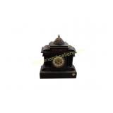 Black Slate Mantel Clock with Roman Numerals