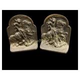 Pair Hubley St. George Bookends