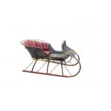 Antique Childï¿½s Sleigh In Original Paint