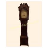 Inlaid mahogany tall case grandfather clock
