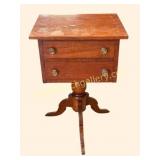 Walnut pedestal base to George Stand