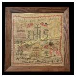 American Schoolgirl Religious Sampler
