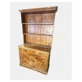 2 pc Step Back Cupboard in Original Paint