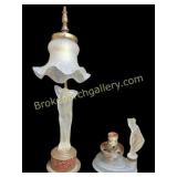 Two Deco Style Boudoir Lamps