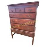 American Walnut Chippendale Chest on Frame