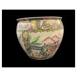 Famille Porcelain Fishbowl Planter