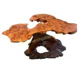 Vintage Free Form Burl Wood Table