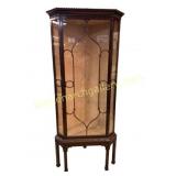 Chippendale-style mahogany corner display