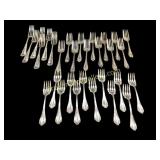 Group Mixed Silver Plate Flatware
