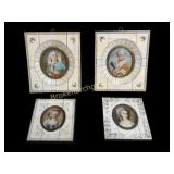 Four Continental Miniature Portraits