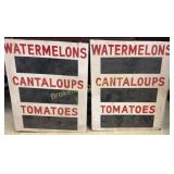 2 Vintage Produce Signs