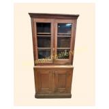 Yellow Pine Step-Back Cupboard