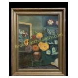 Floral Still Life in Interior Room