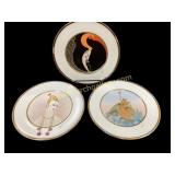 Three Erte Art Deco Collector Plates