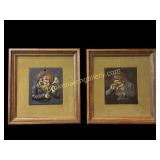 Pair Figural Iron Plaques