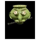 Southern Folk Art Pottery Face Jar