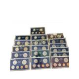 17 Vintage Royal Australian Mint Proof Coin Sets