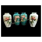 Four Japanese Cloisonnï¿½ Vases