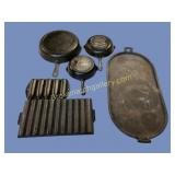 Six Pieces Cast Iron Cookware