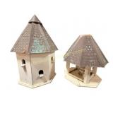 Vintage Birdhouse and Bird Feeder