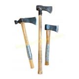 Trio of Custom Hand-Forged Axes