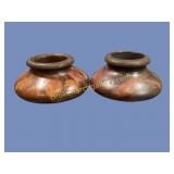 Two Handcrafted Wooden Bowls