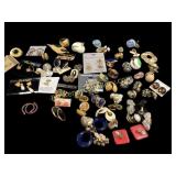 Group Vintage Costume Jewelry Earrings